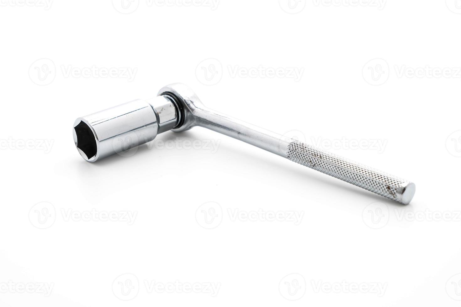 Socket wrench on white background photo