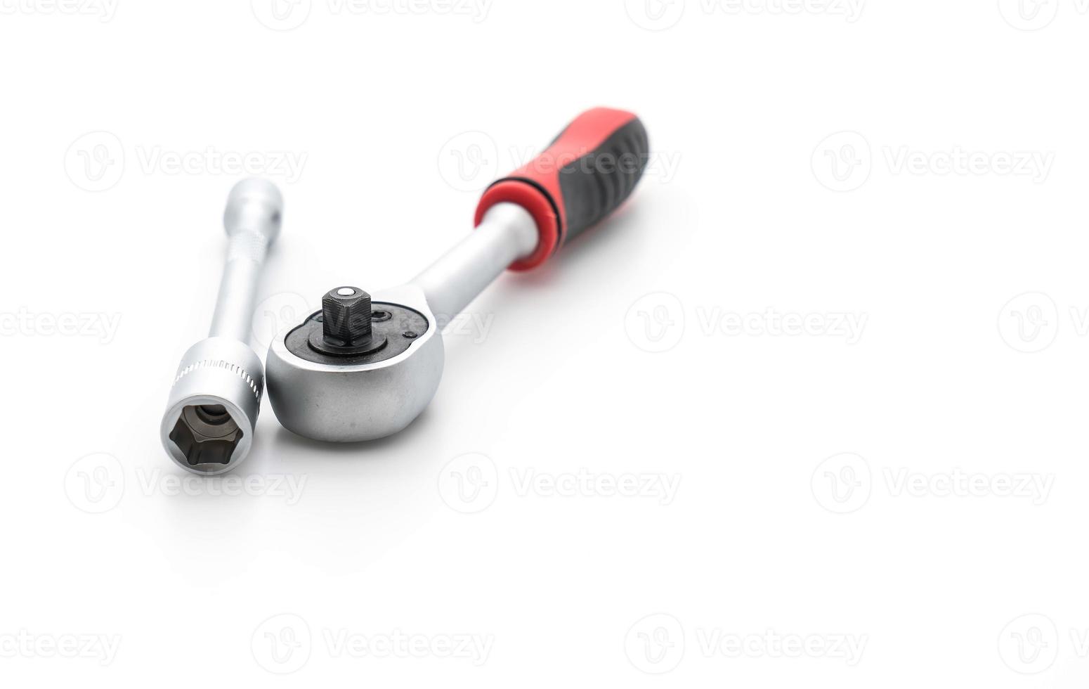Socket wrench on white background photo