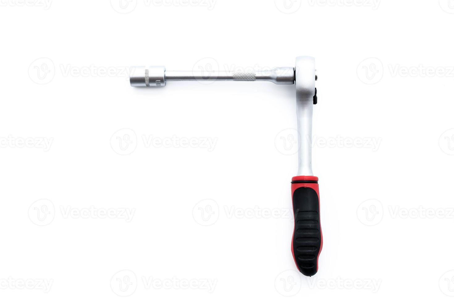 Socket wrench on white background photo