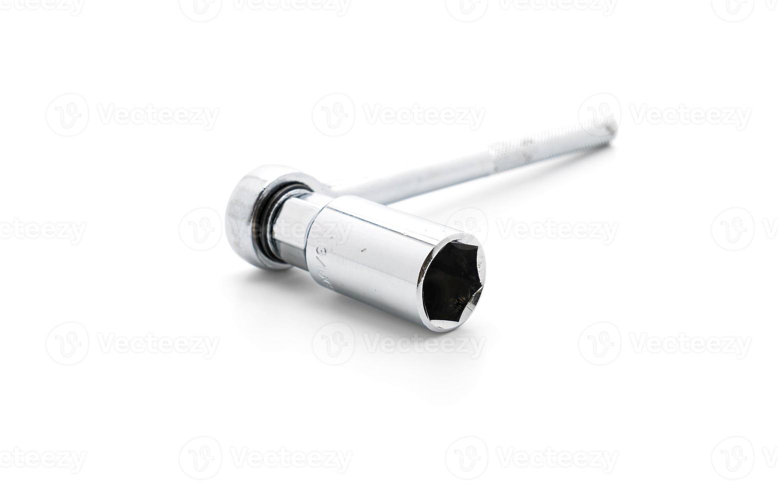 Socket wrench on white background photo