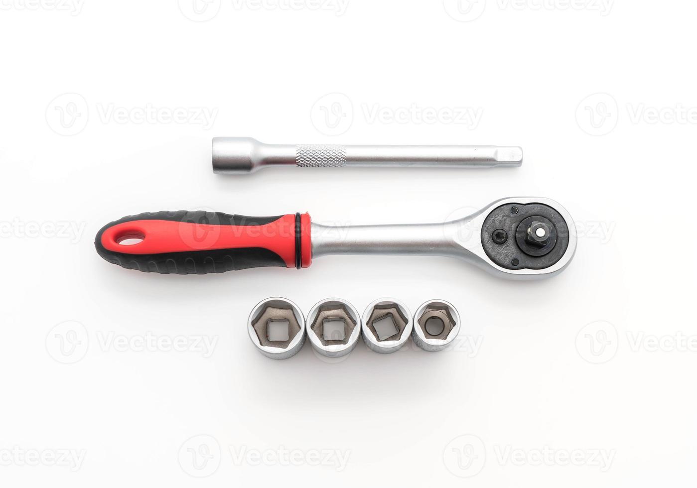 Socket wrench on white background photo