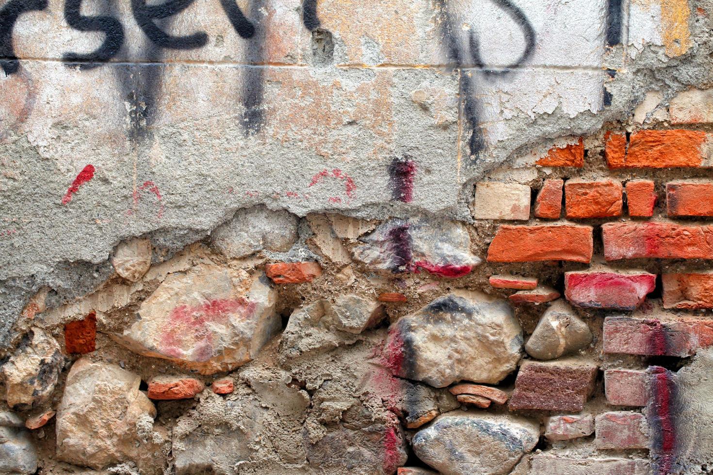 Textura de fondo de pared de ladrillo de piedra grunge foto