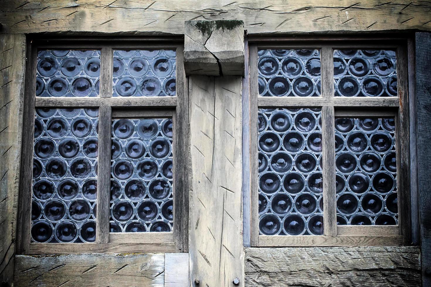 Abstract Ancient Building Houses Windows photo