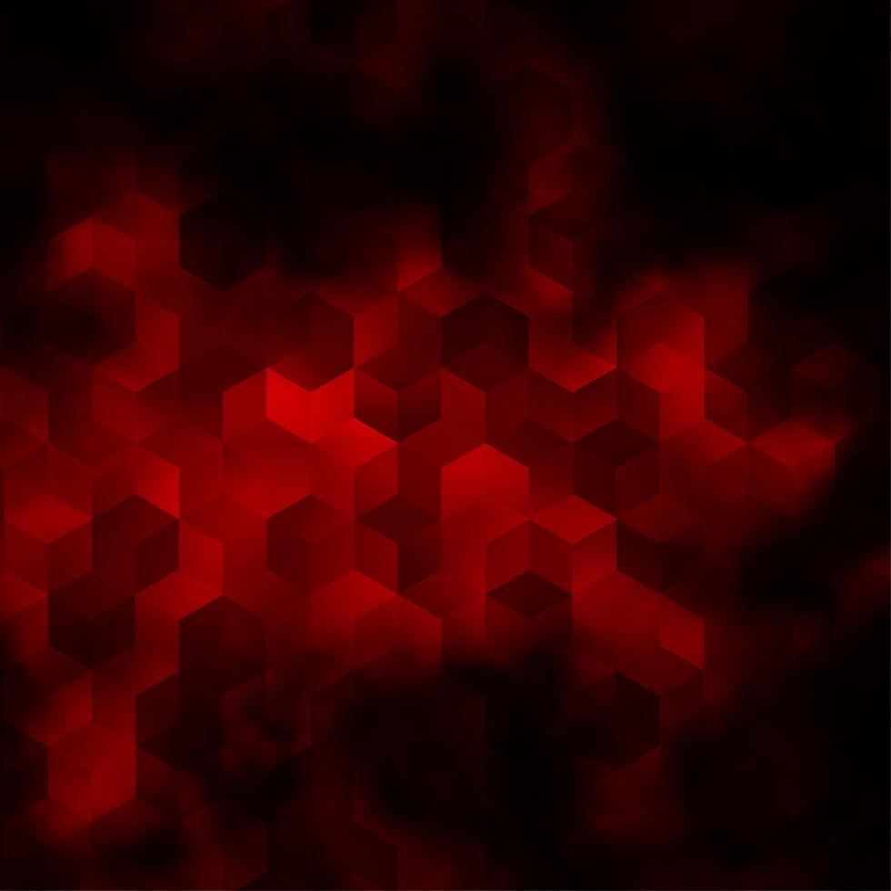 Dark Red vector pattern with colorful hexagons.