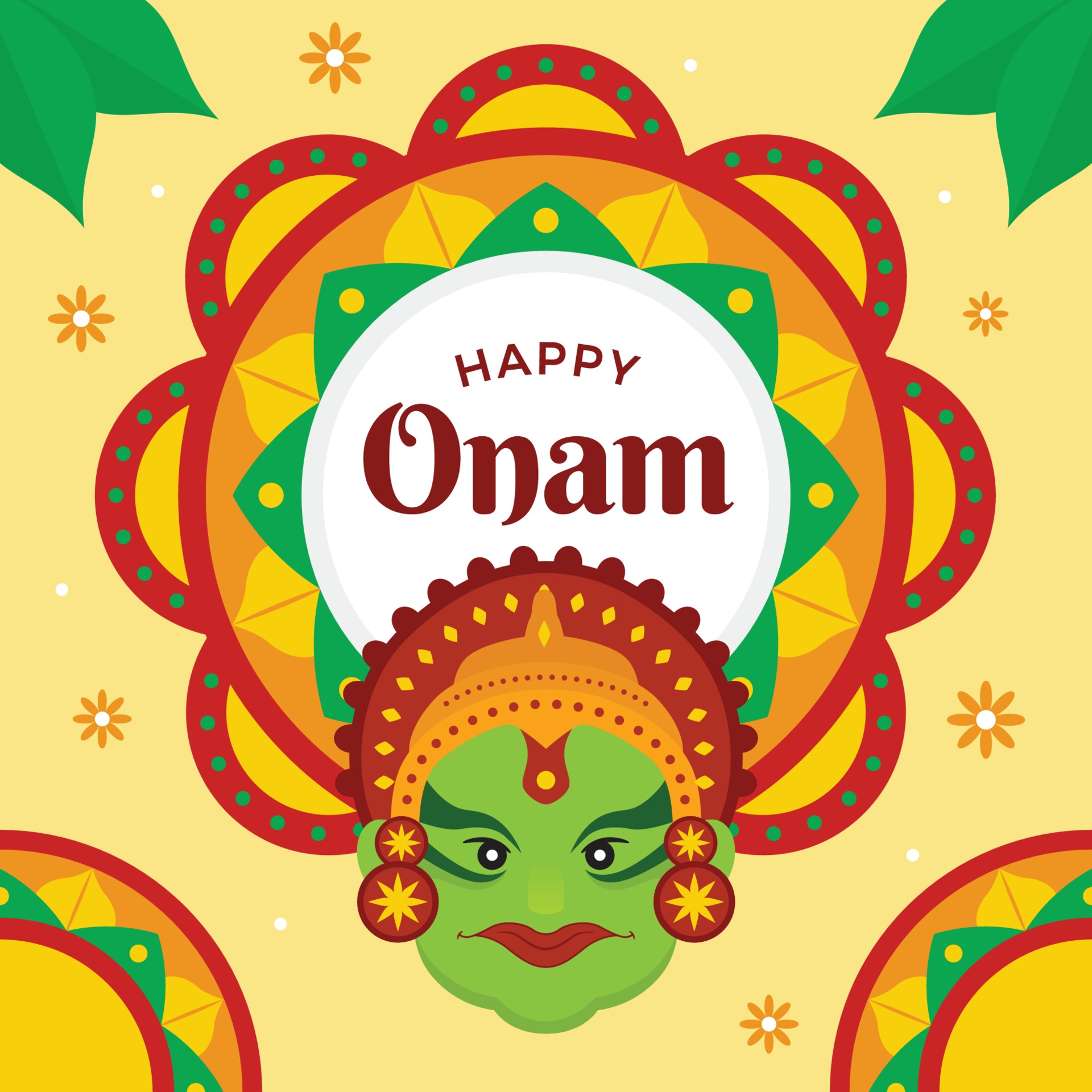 Flat Happy Onam Background 3091956 Vector Art at Vecteezy