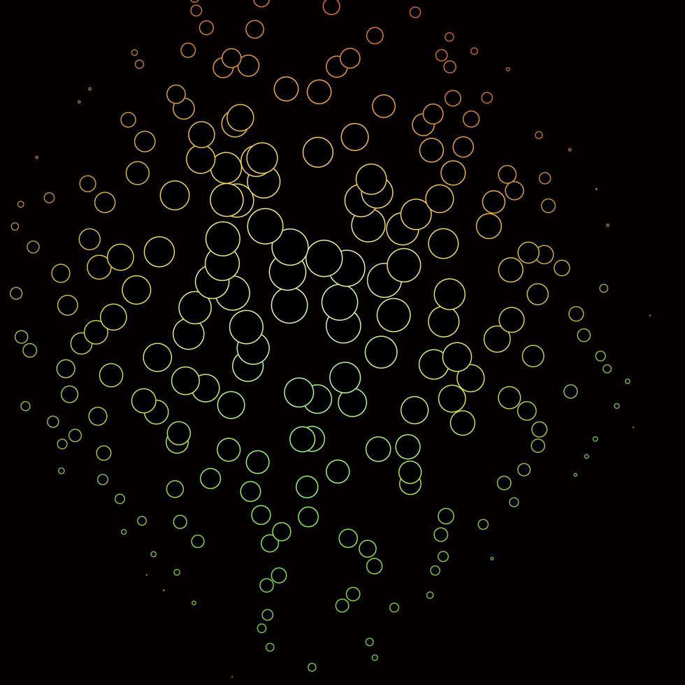 Dark Green, Yellow vector background with spots.