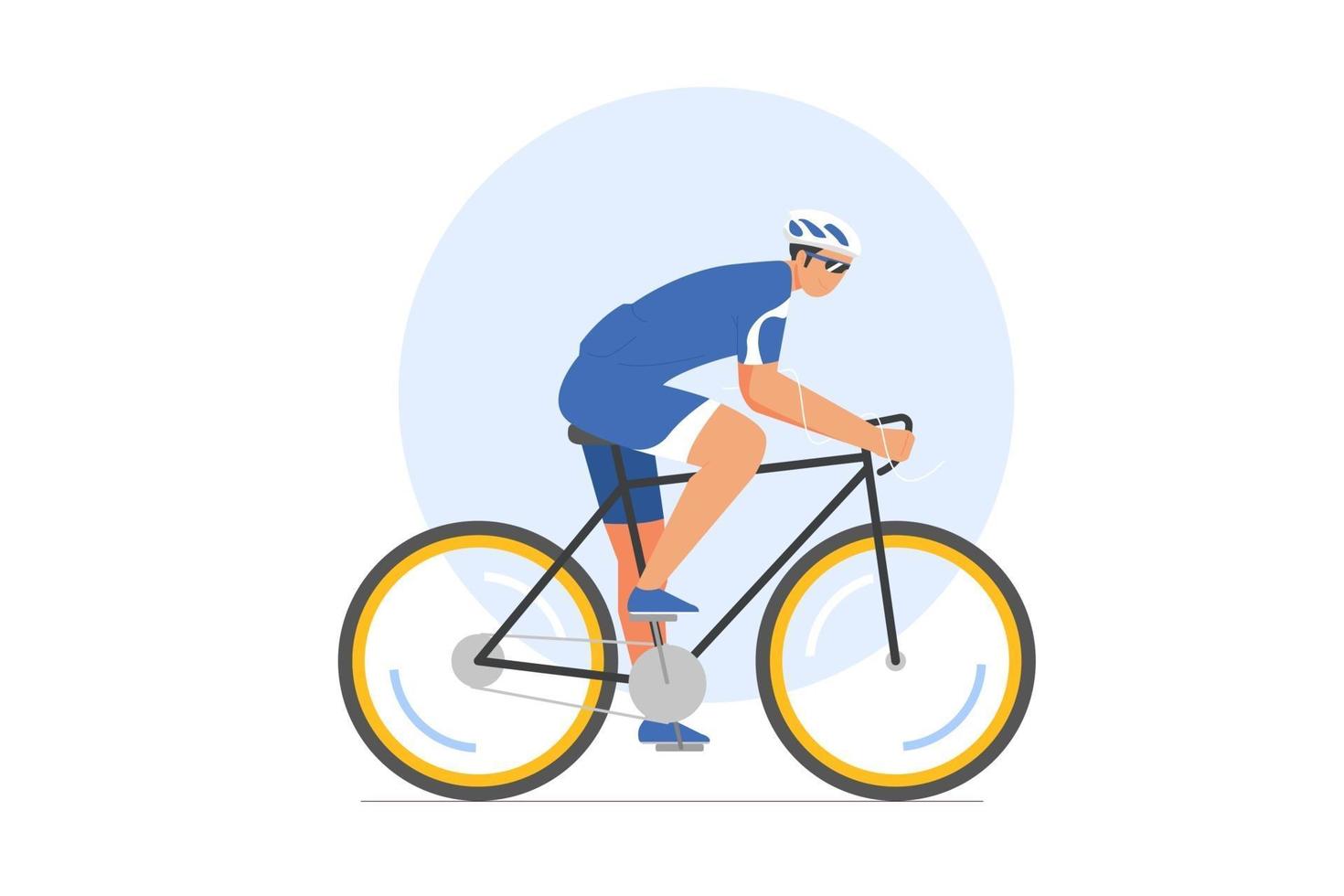 Ilustración de vector de carrera de ciclismo. deporte.