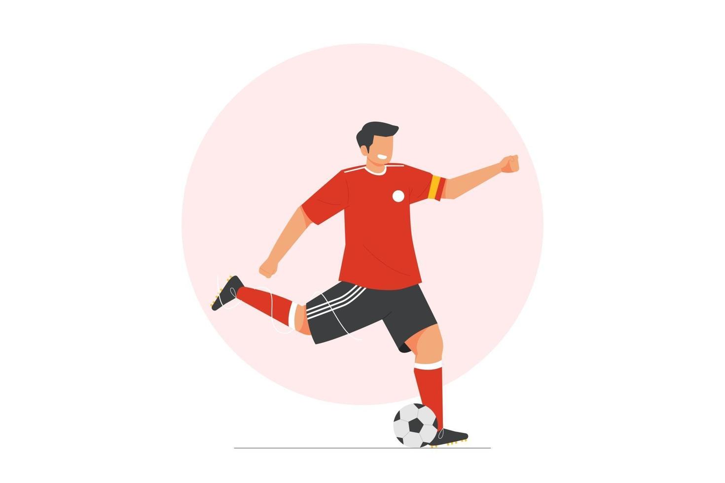 Ilustración de vector de jugador de fútbol. deporte