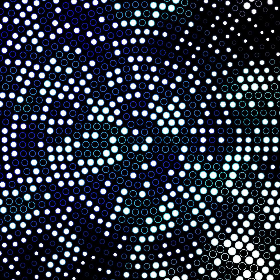 Dark BLUE vector texture with circles.