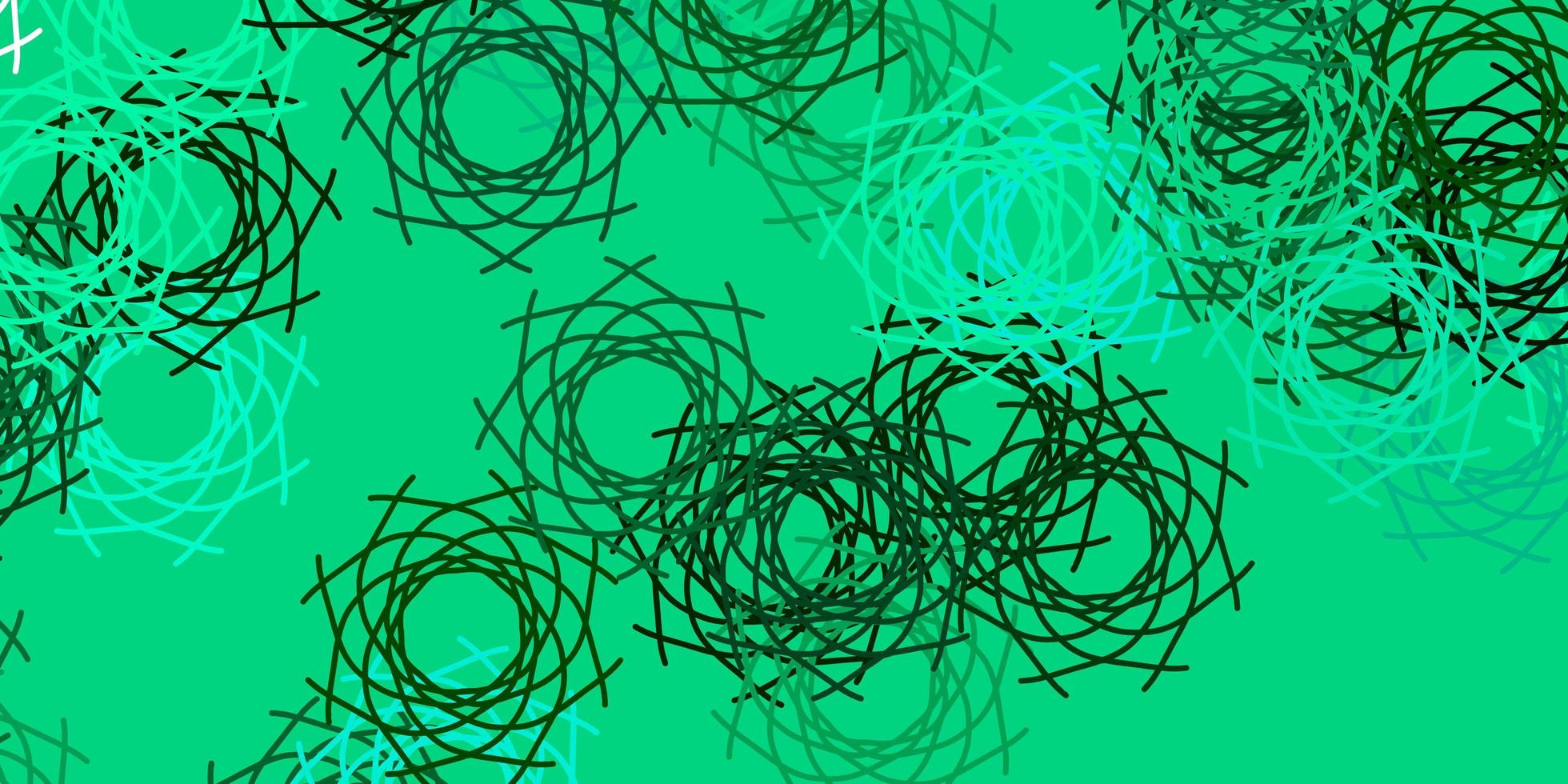 Light Green vector texture with memphis shapes.
