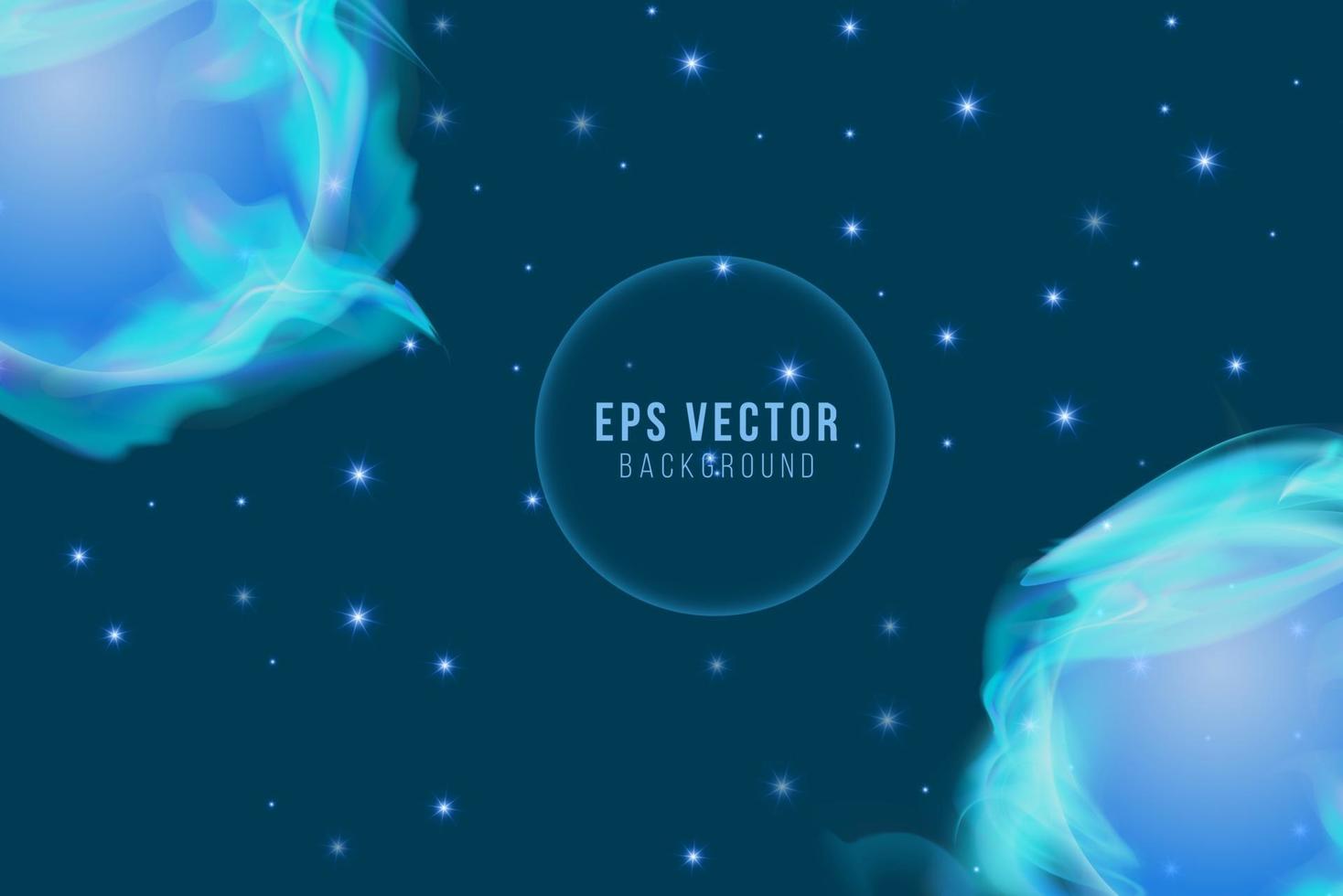 Blue planet background vector meteor asteroid galaxy sky space stars