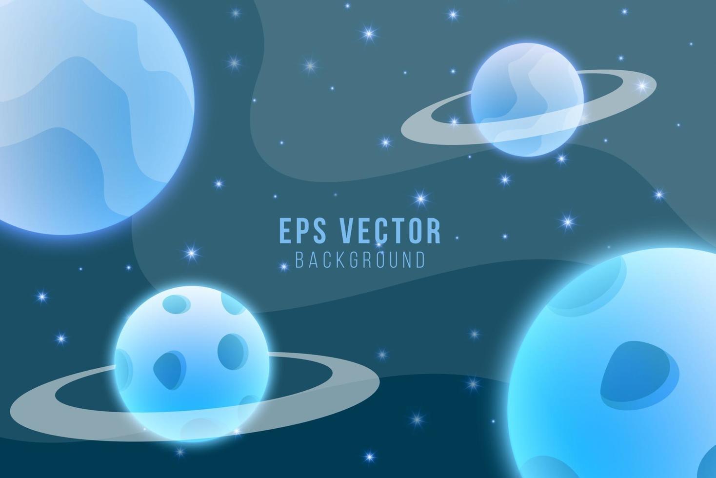 Blue planet background vector meteor asteroid galaxy sky space stars
