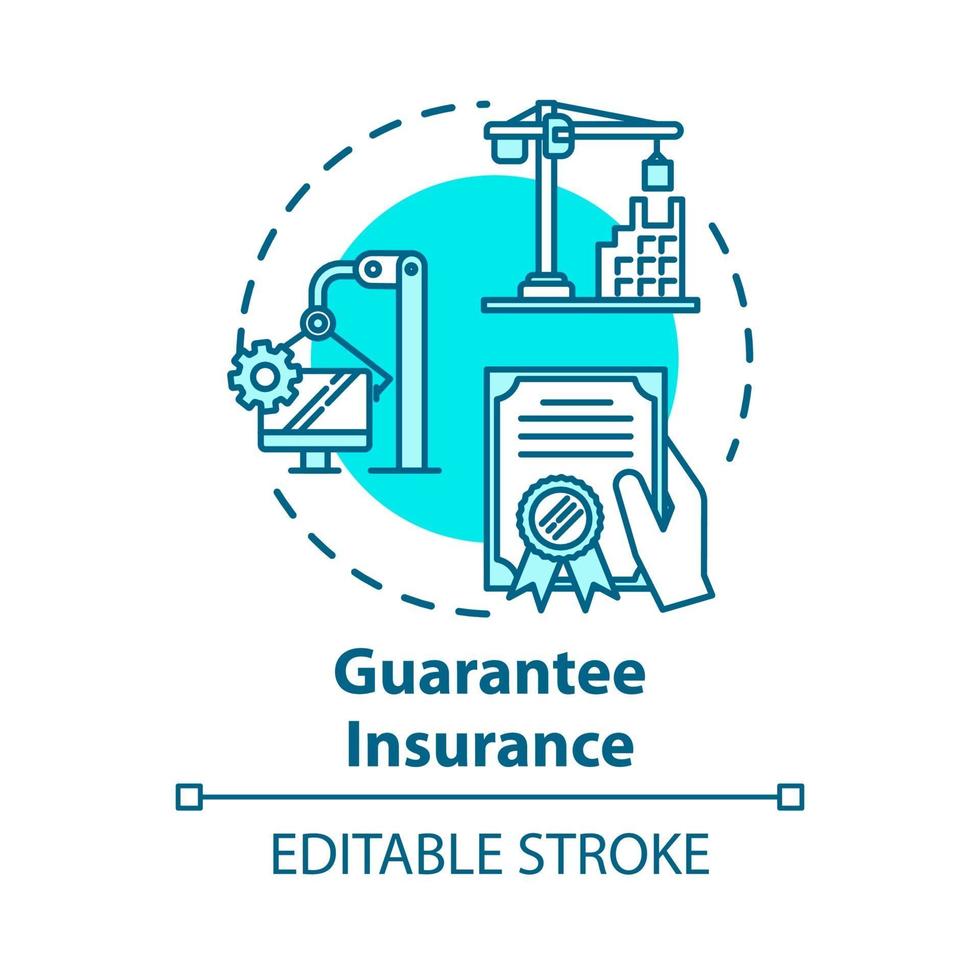 Guarantee insurance concept icon vector