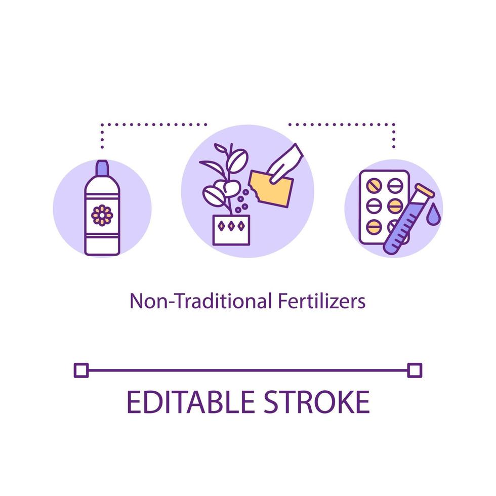 Non-traditional fertilizers concept icon vector