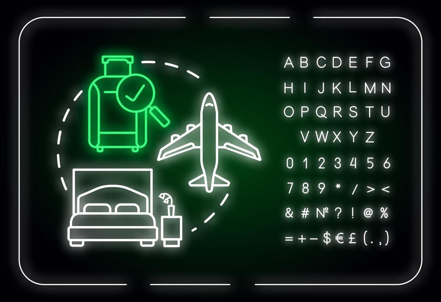 paquete ofrece icono de concepto de luz de neón vector