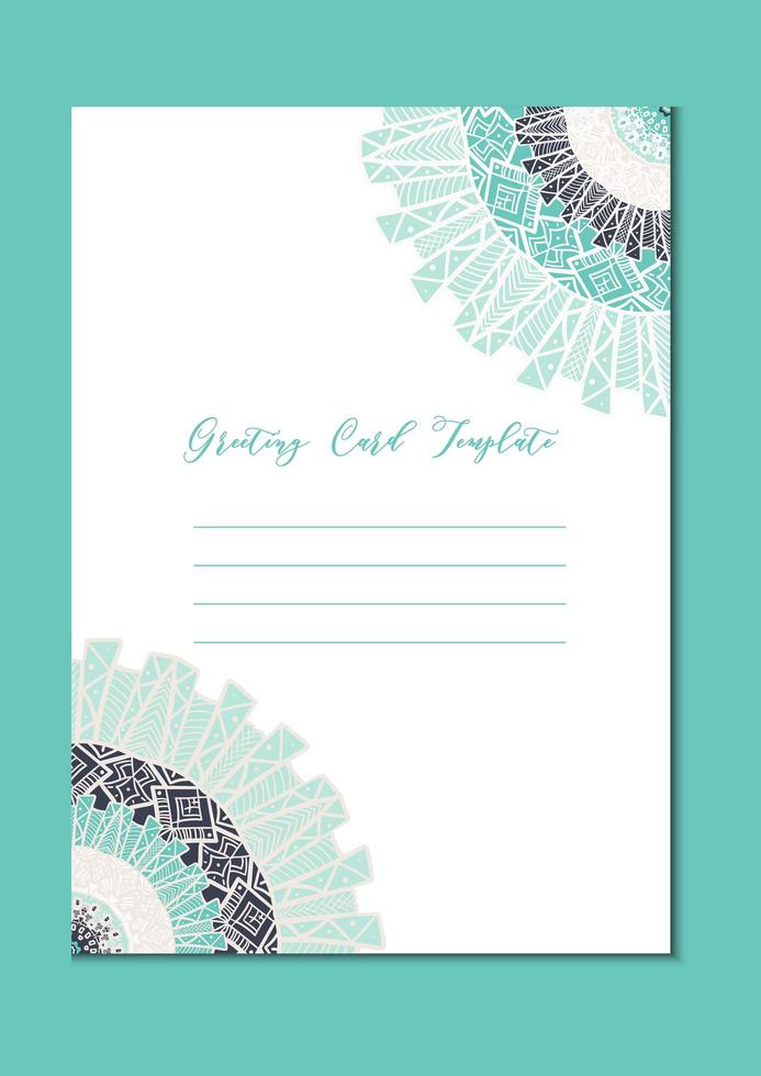 Mandala oriental template card vector