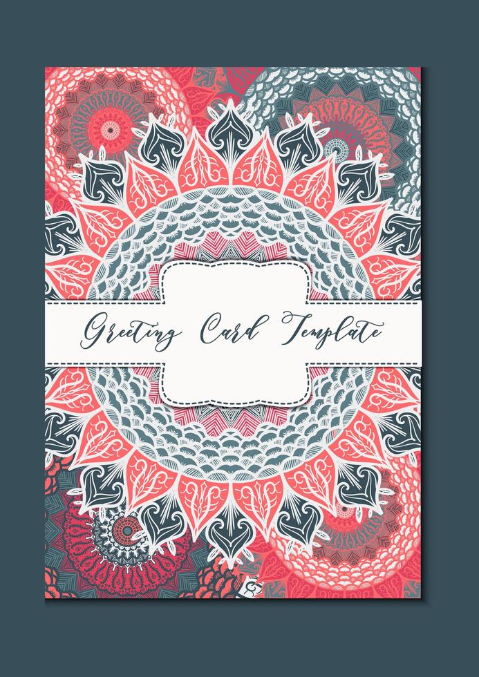 Mandala vintage template card vector