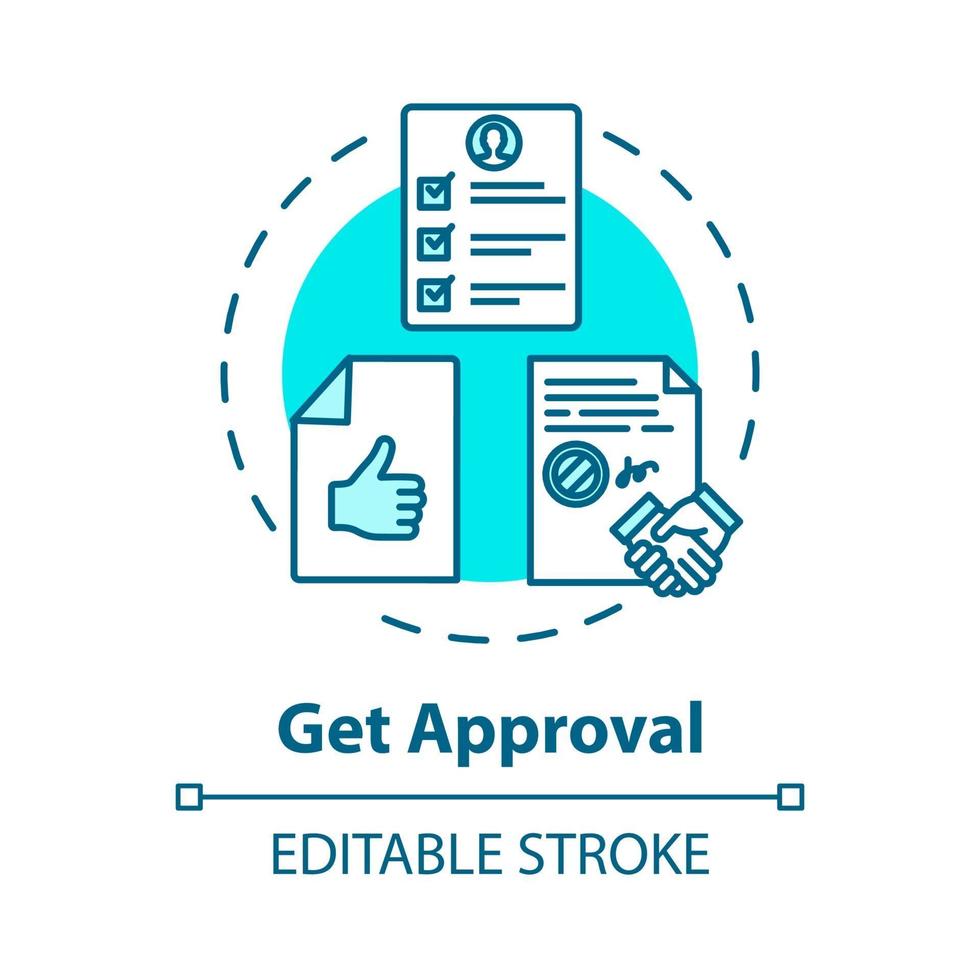 Get approval concept icon vector