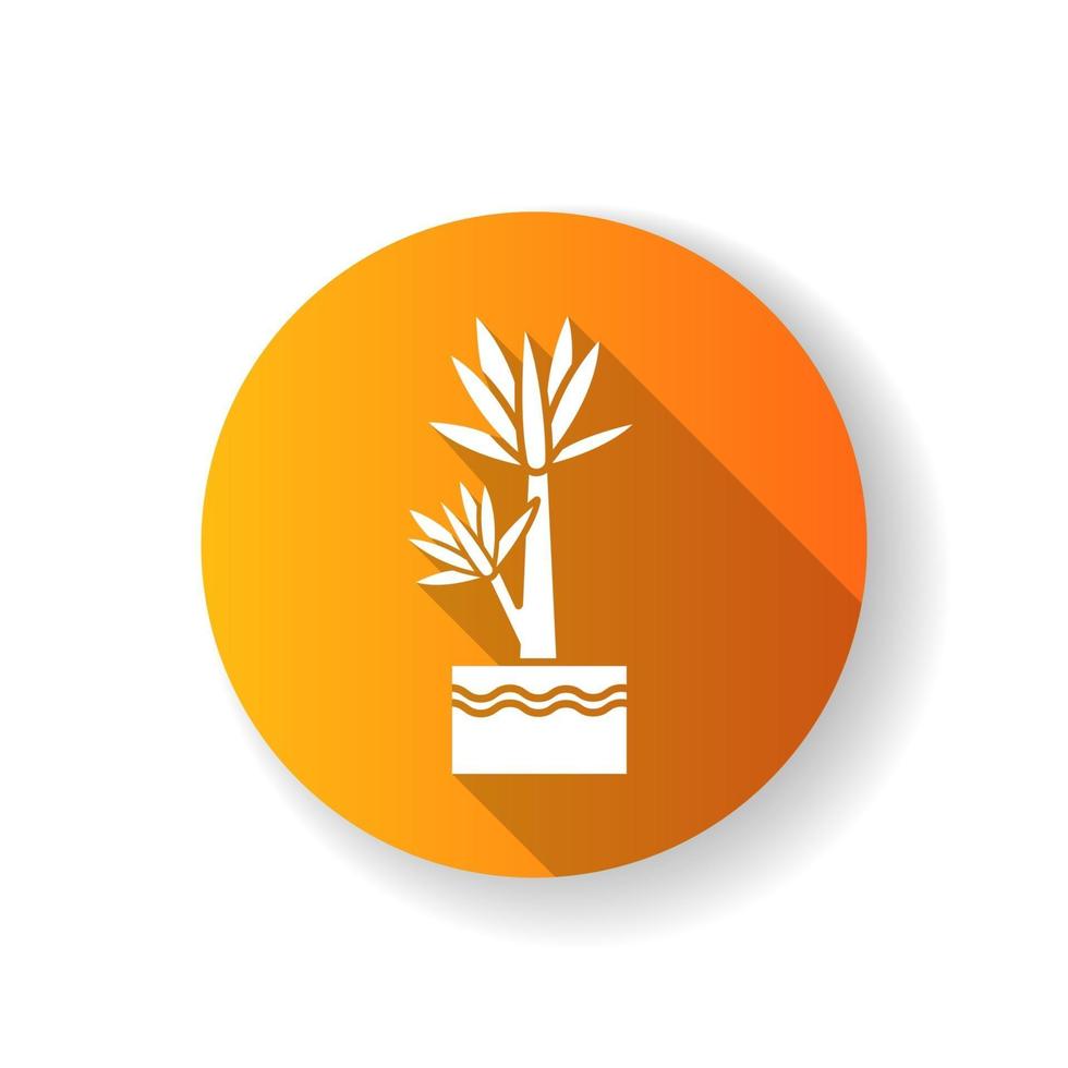Yucca orange flat design long shadow glyph icon vector