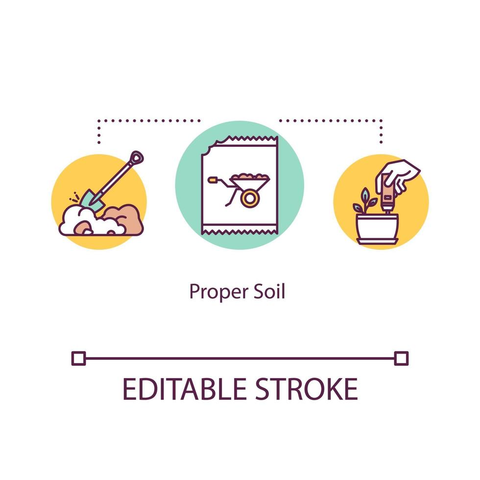 Proper soil concept icon vector