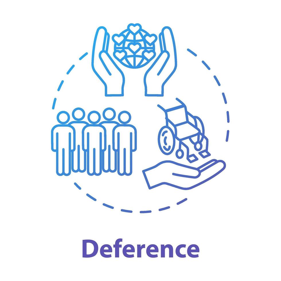 Deference concept icon vector
