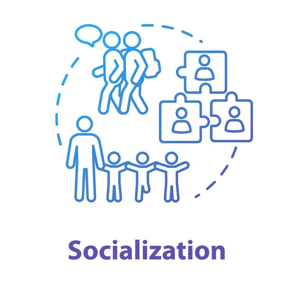 Socialization concept icon vector