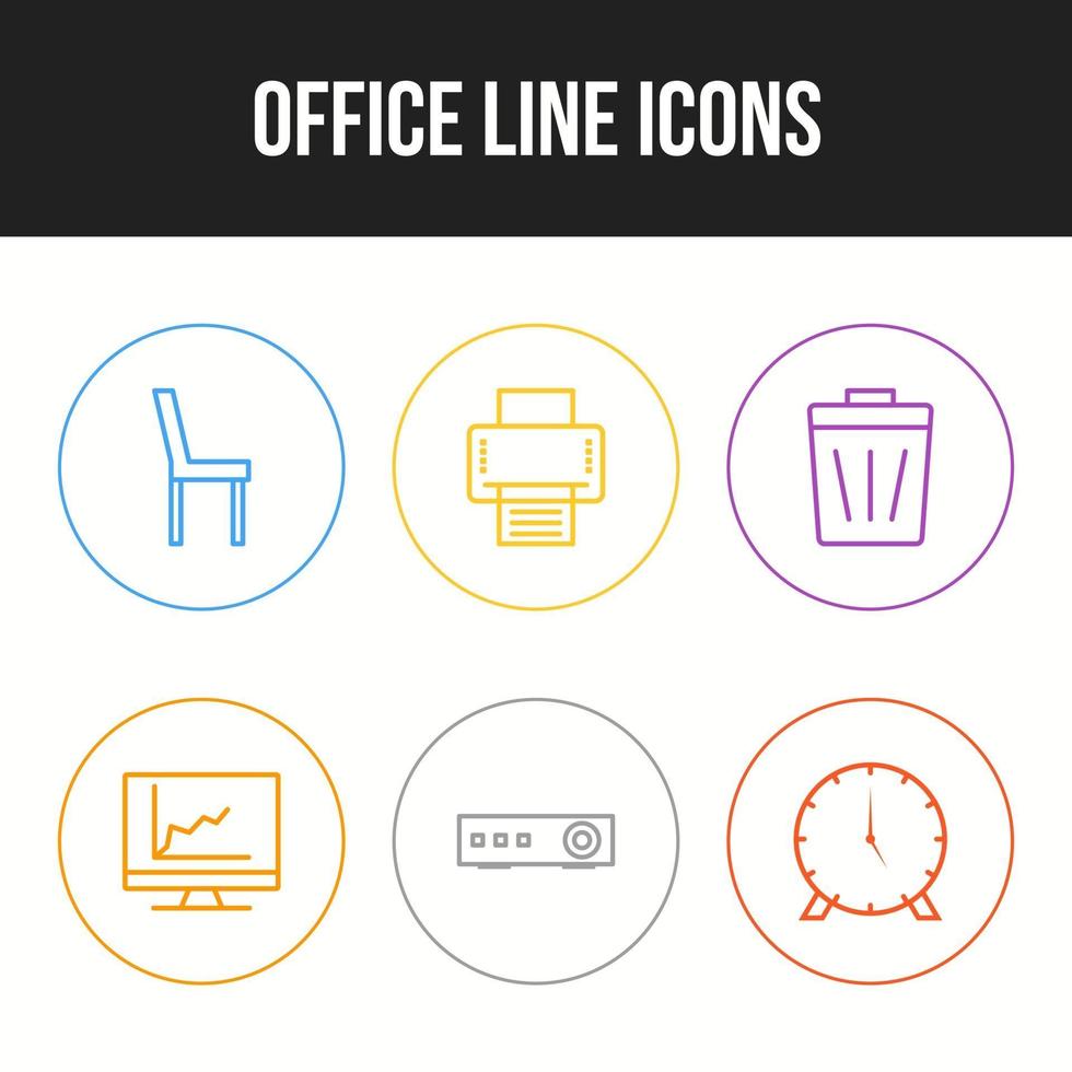 Beautiful Office icons for personal and commercial use. vector