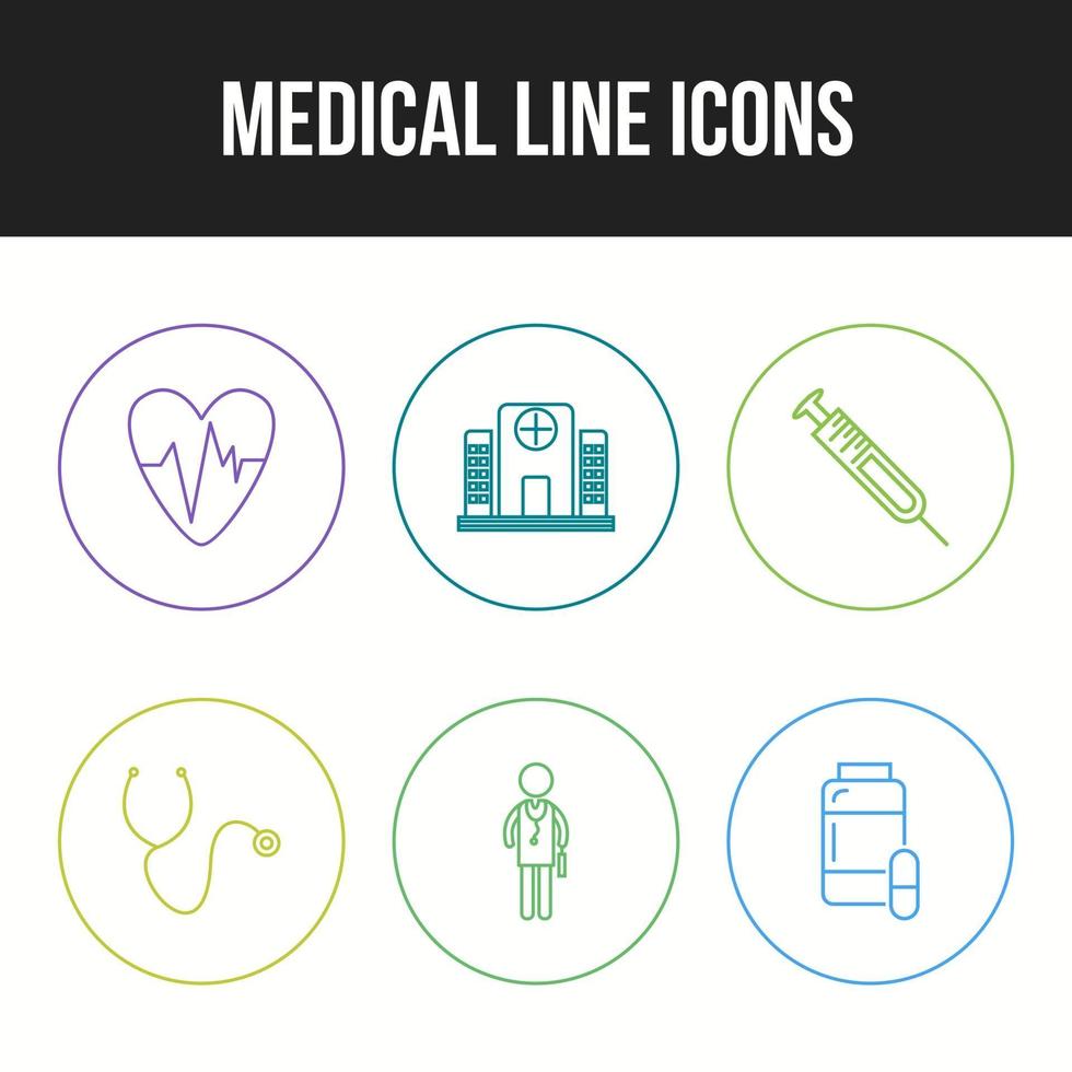 iconos médicos para uso personal y comercial vector