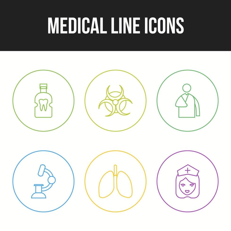 6 Unique Medical vector icons in one set