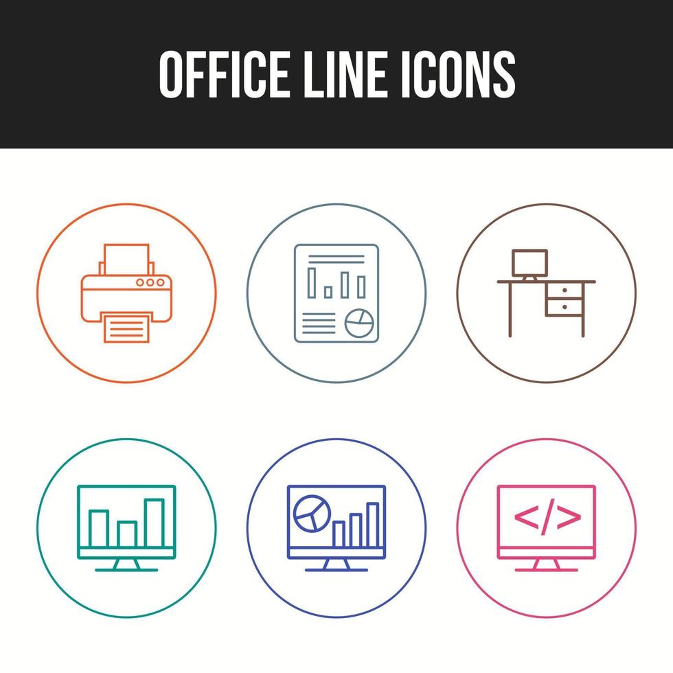 6 Unique vector icons in one set.