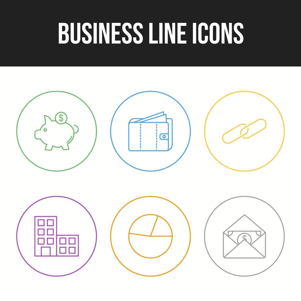 Unique Business vector icon set for commercial use