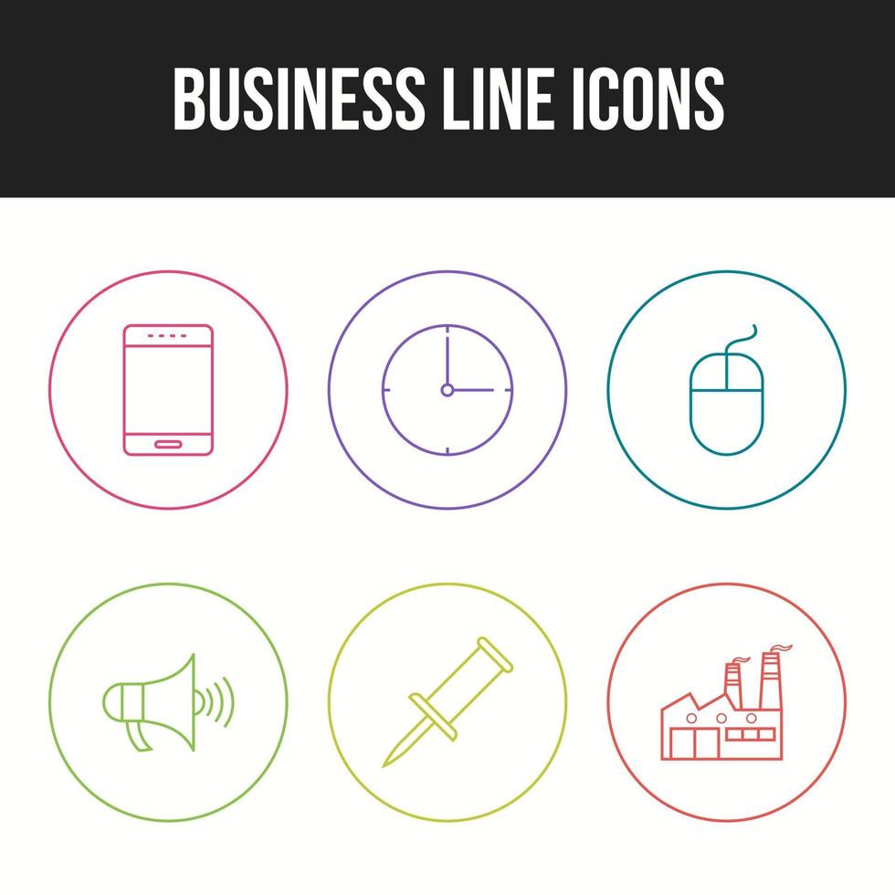 6 Unique vector icons in oe set