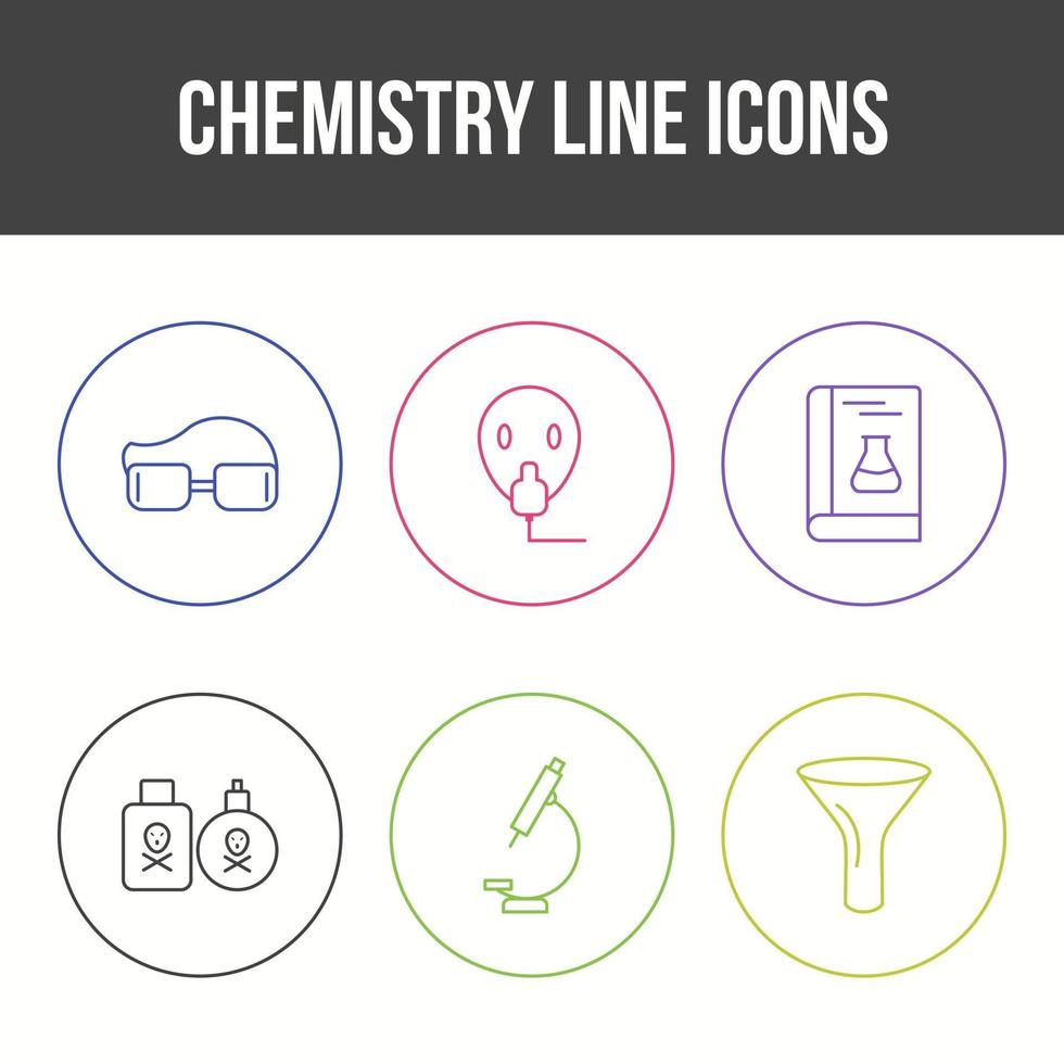 Unique Chemistry Line Vector Icon Set