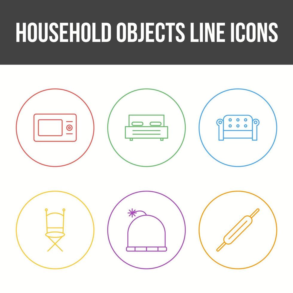 Unique Household Objects Vector Icon Set