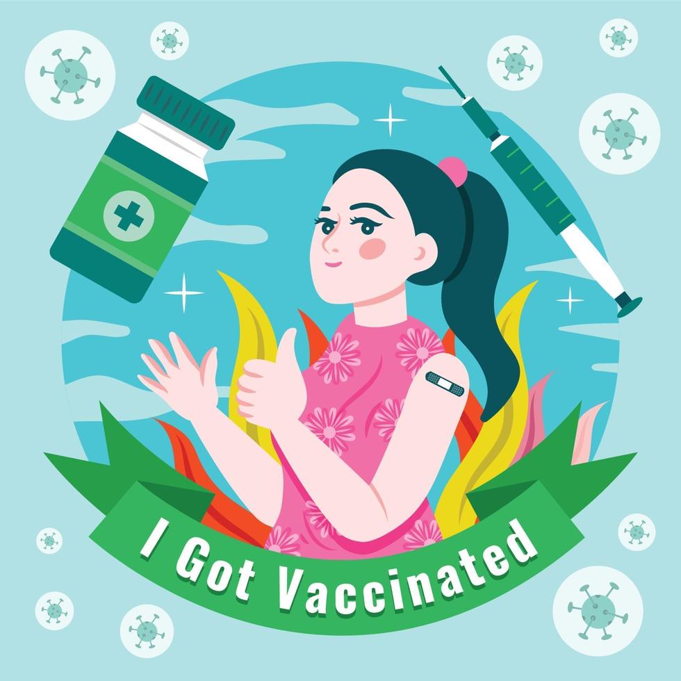 COVID-19 After Vaccine Background Template vector