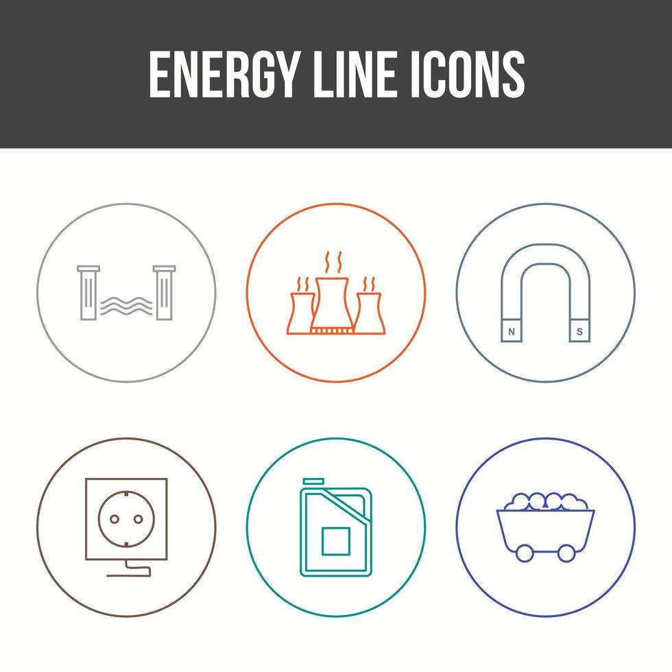 Beautiful Unique Energy Vector Icon Set