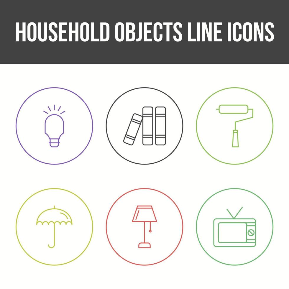 Unique Household Objects Vector Icon Set
