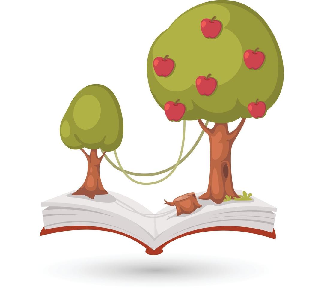 The apple tree book vector