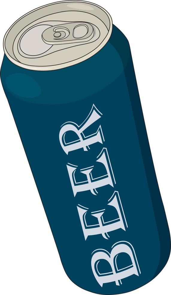 Beer can with inscription mock up vector