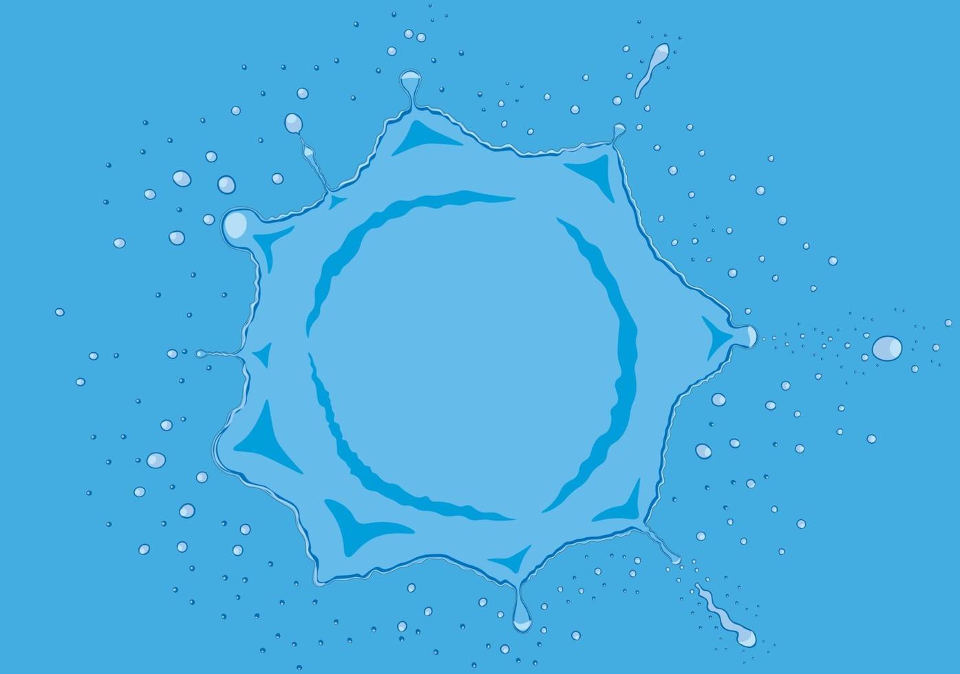 Circle water splash vector illustration