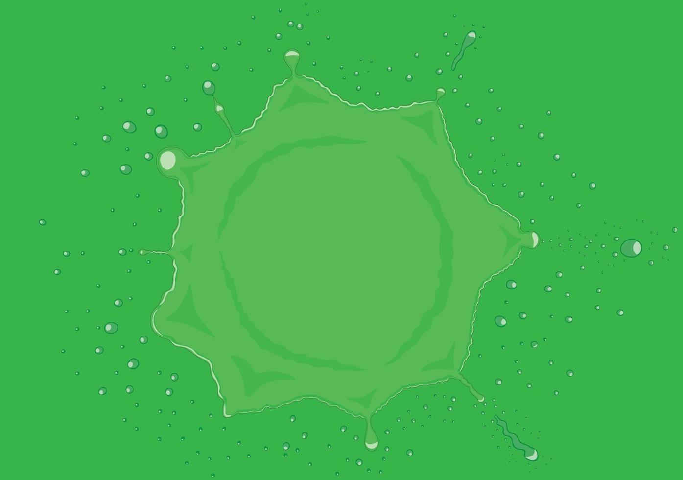 Ilustración de vector de salpicaduras de círculo líquido verde