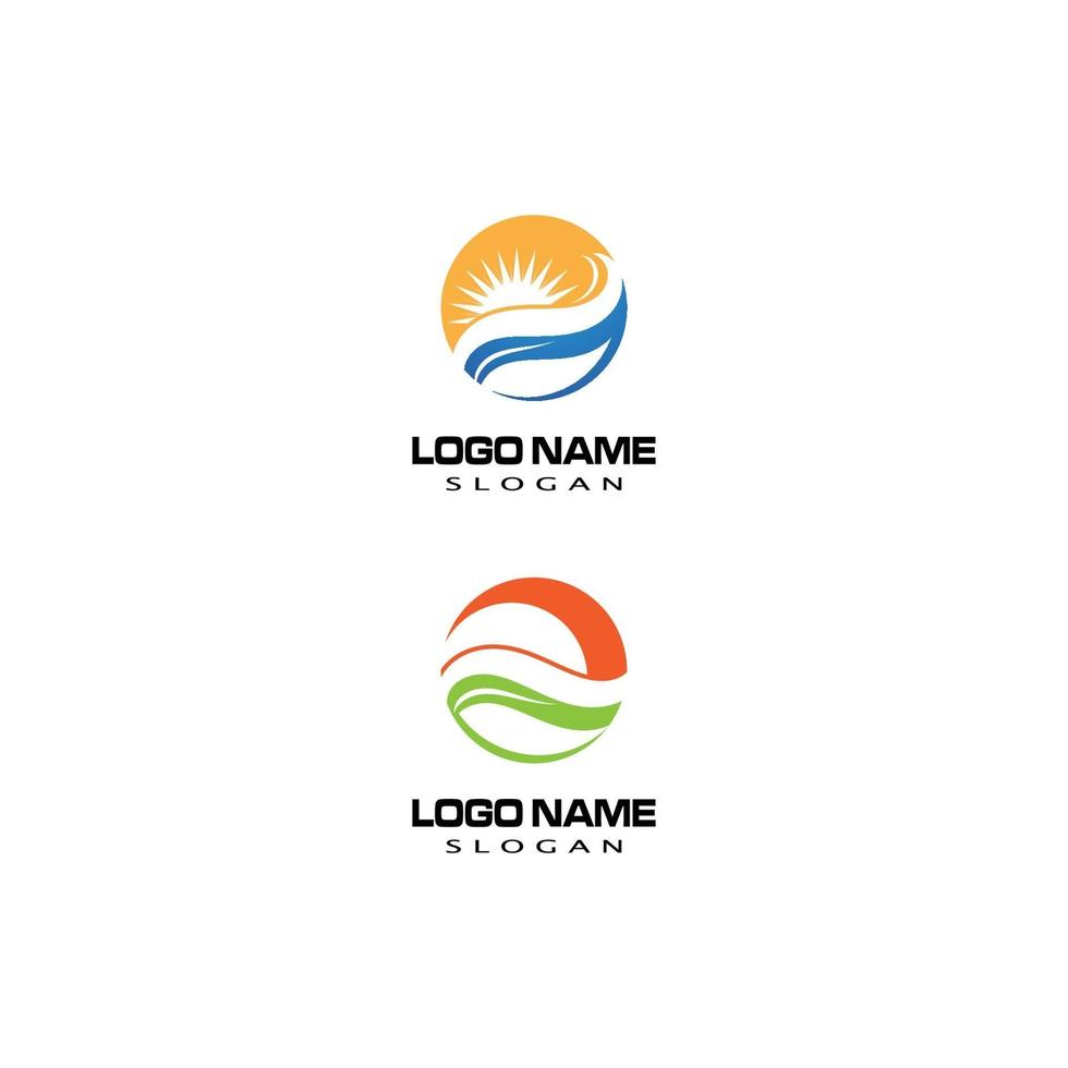 Water wave icon vector illustration design logo