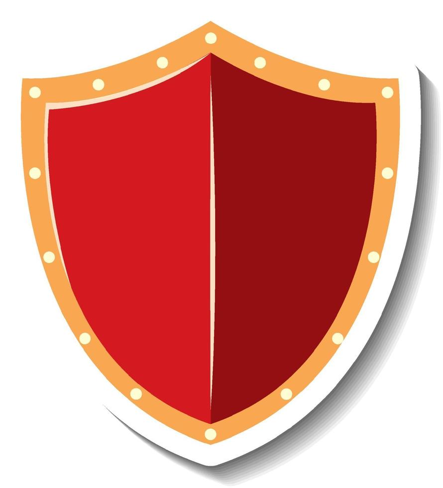 Knight shield cartoon sticker vector