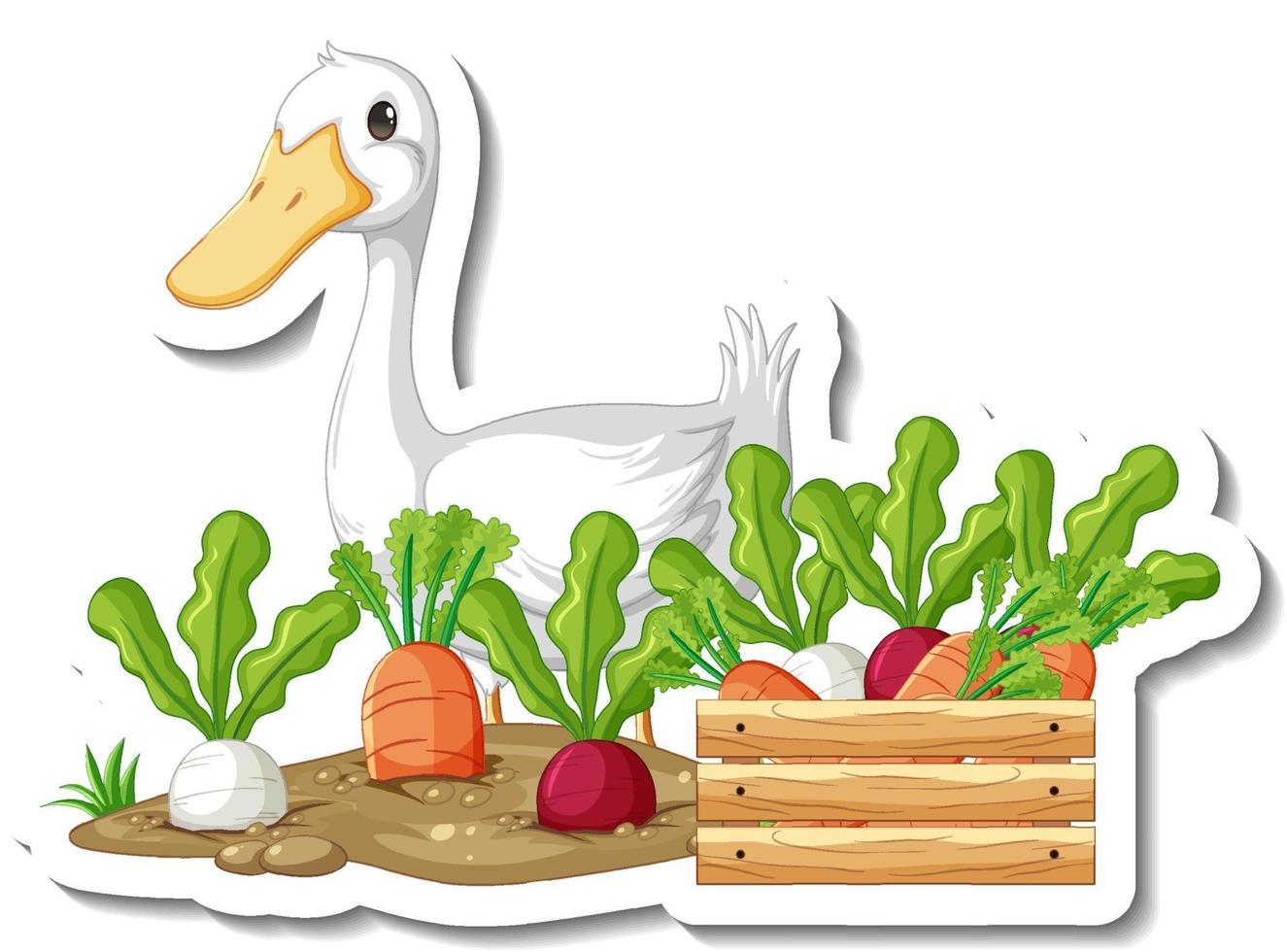 Plantilla de etiqueta con un pato y muchos vegetales aislados 3093494 Vector en Vecteezy Plantilla de etiqueta con un pato y muchos vegetales aislados 3093494 Vector en Vecteezy