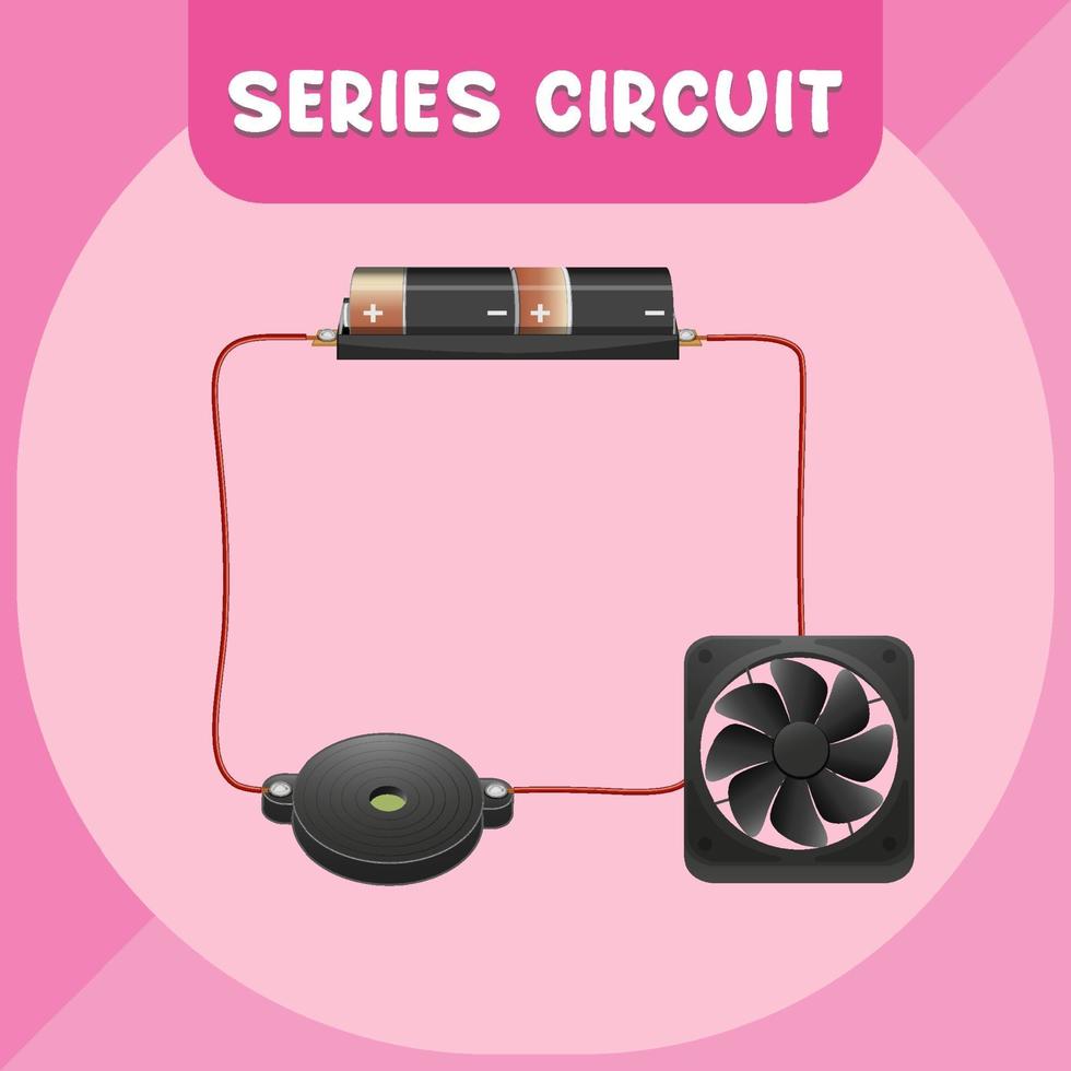 Series circuit infographic diagram vector