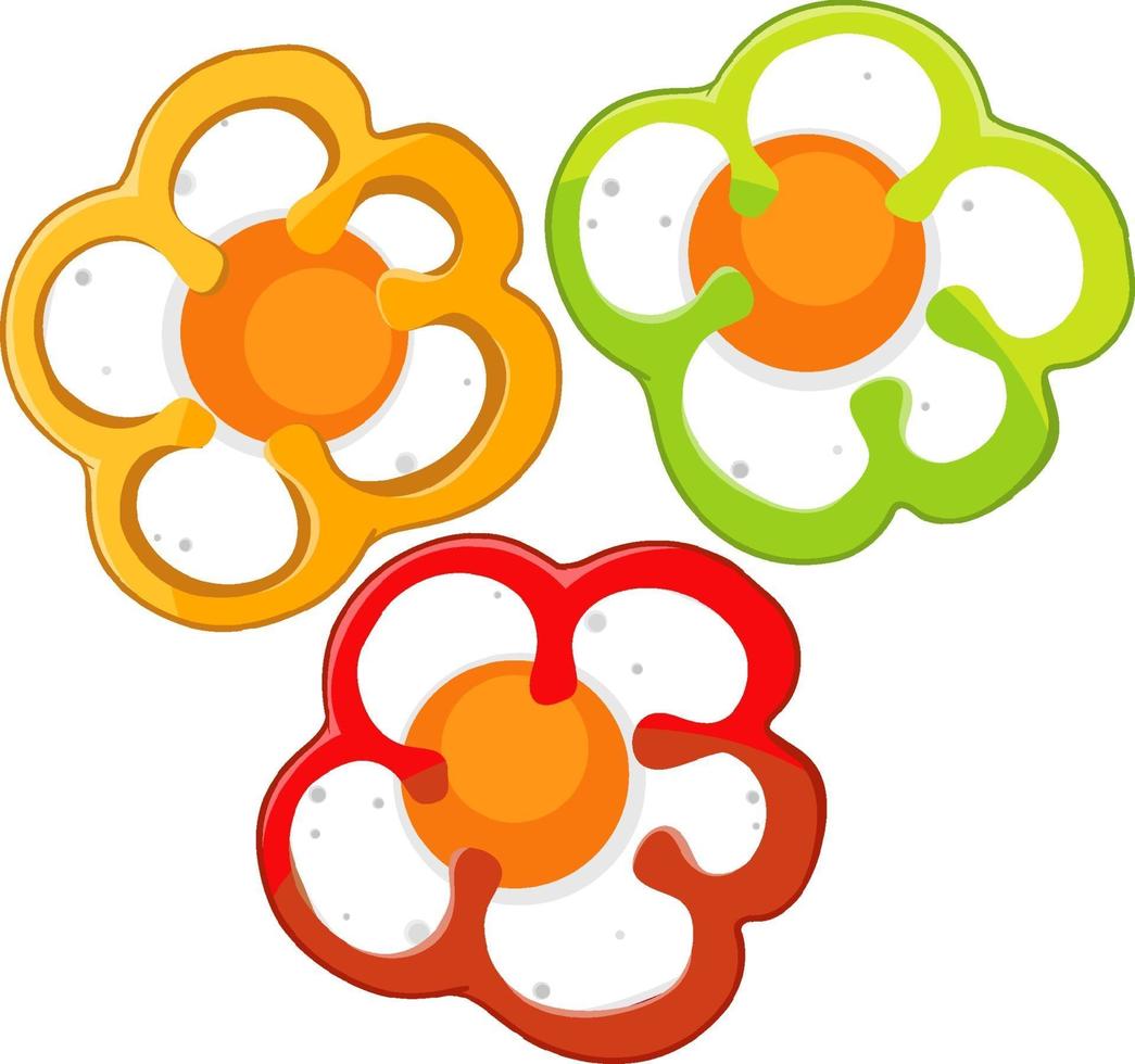 Egg in capsicum breakfast vector
