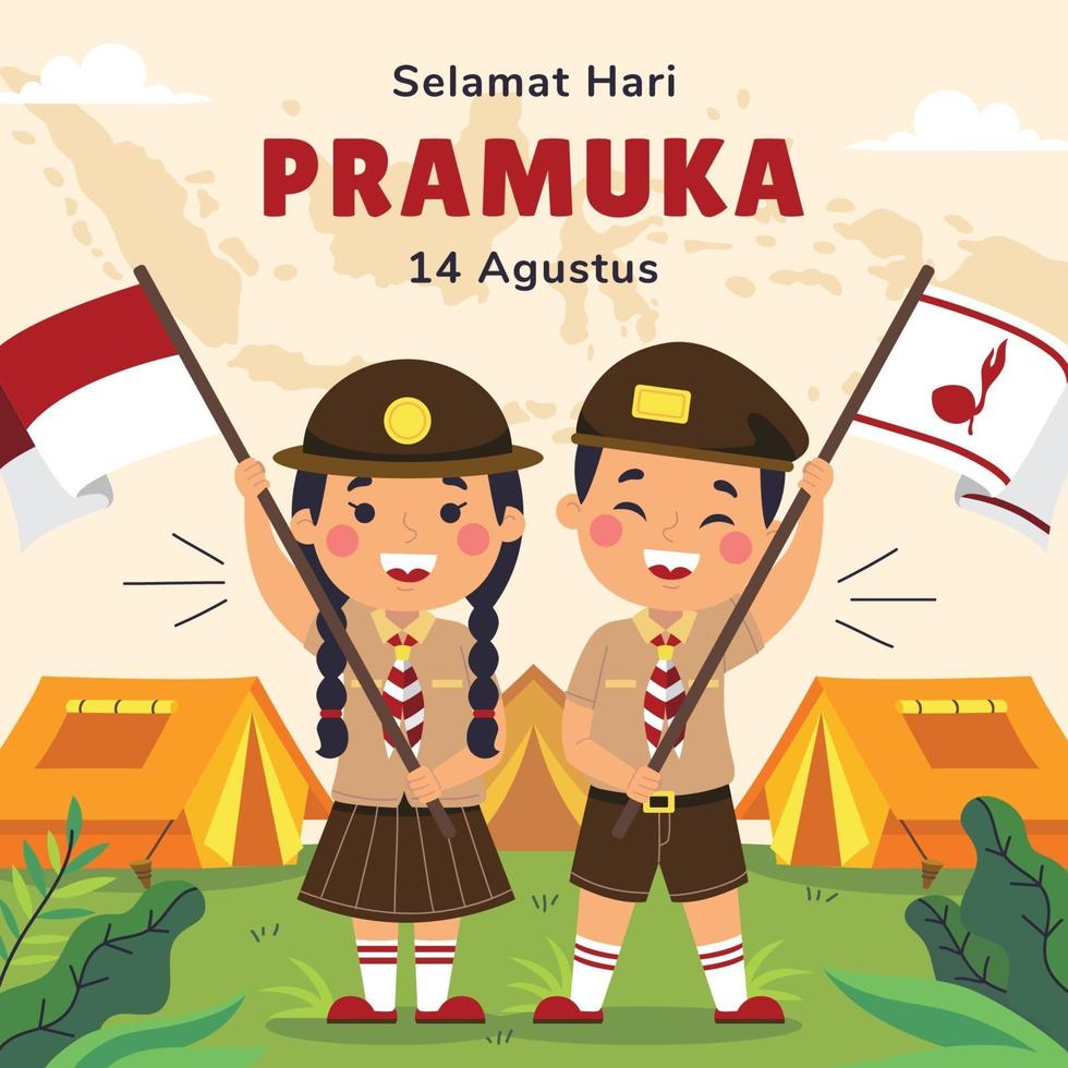 selamat hari pramuka vector