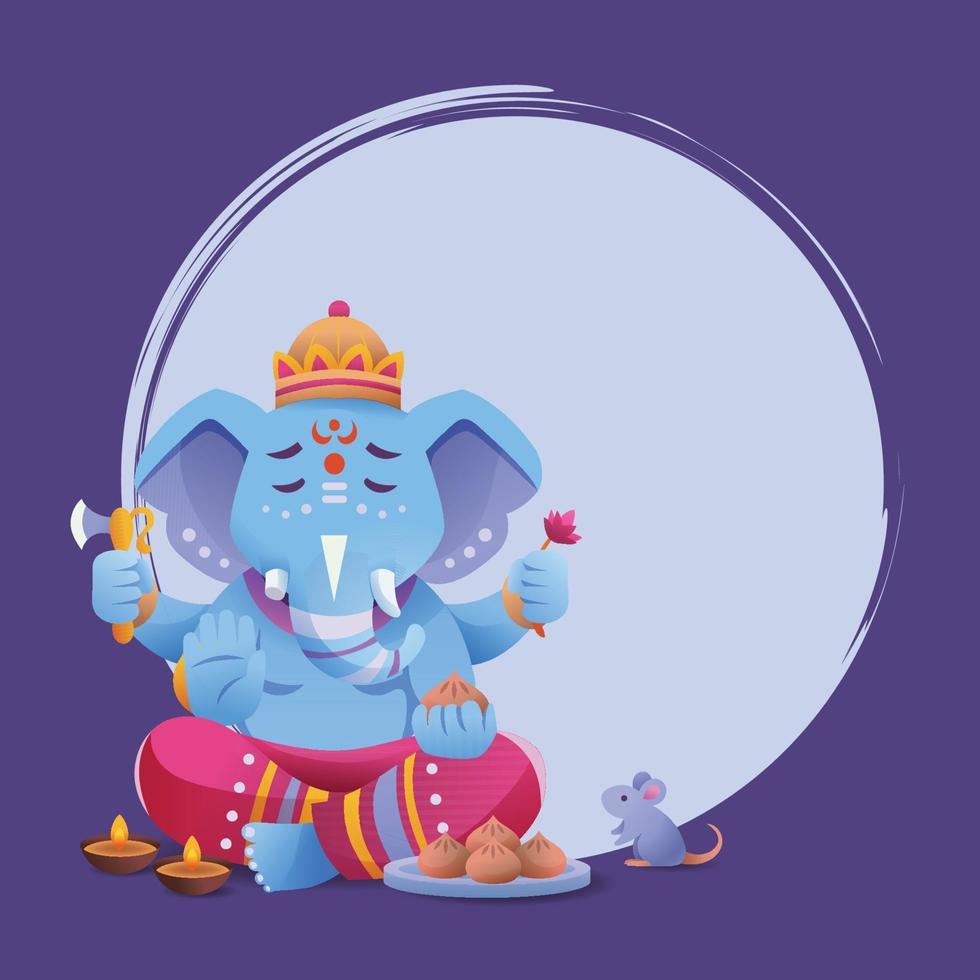 Ganesha Chaturthi Background Template vector