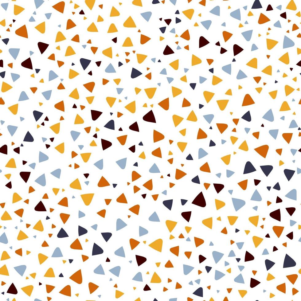 Abstract Triangles, Terrazzo Seamless Repeat Vector Pattern