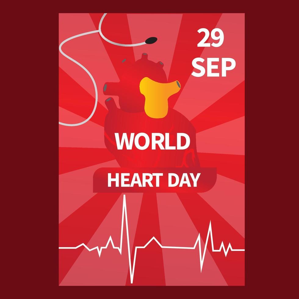 world heart day  template vector